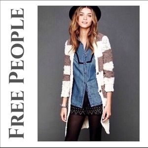 Free people stripped long cardigan